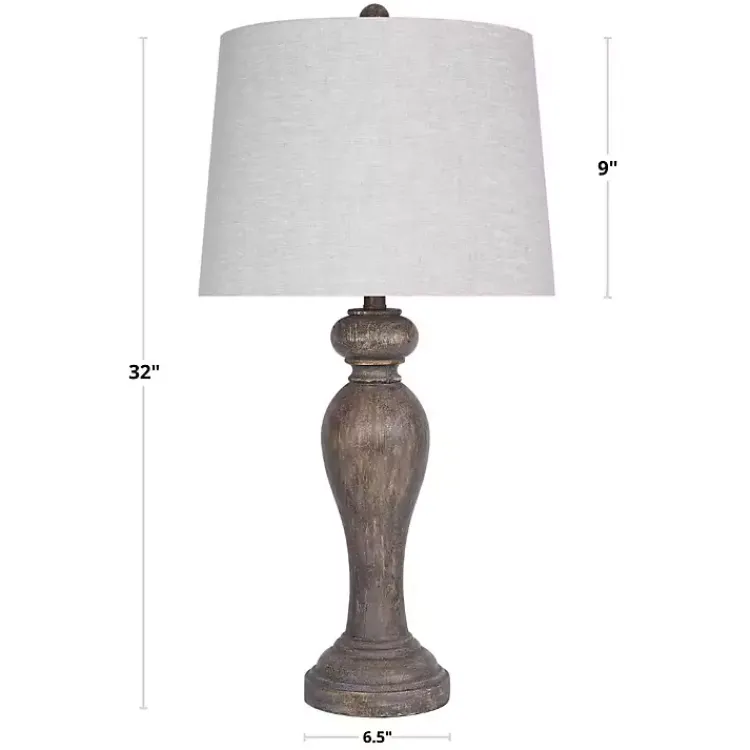 Kirklands Home Gray-Brown Spindle Table Lamps, Set of 2 Tan Discount