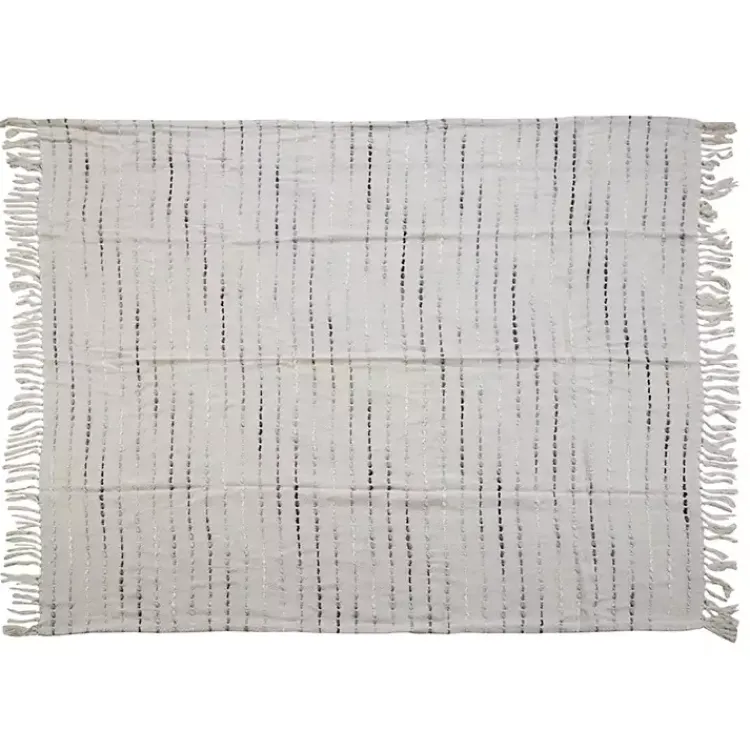 Blankets & Throws>Kirklands Home scale Stitched Throw Gray