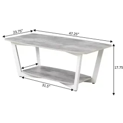 Kirklands Home Graystone Joanne Coffee Table White New
