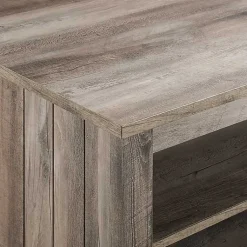 Kirklands Home wash Grooved Side Panel Coffee Table Gray Discount