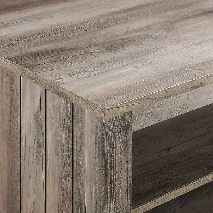 Kirklands Home wash Grooved Side Panel Coffee Table Gray Discount