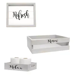 Kirklands Home wash 3-pc. Bathroom Accessories Set Gray Outlet