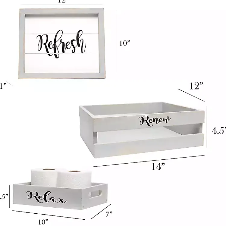 Kirklands Home wash 3-pc. Bathroom Accessories Set Gray Outlet