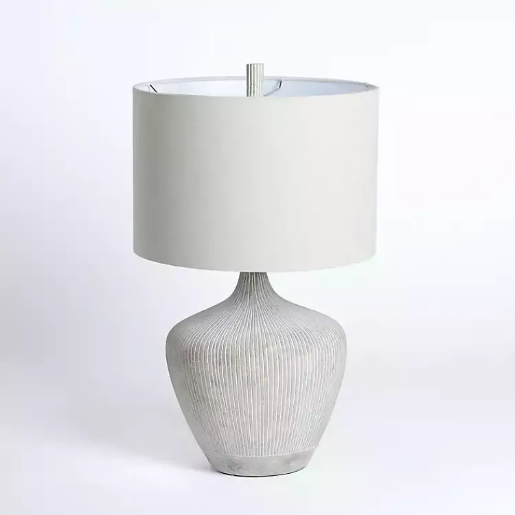 Kirklands Home wash Ribbed Urn Table Lamp Gray