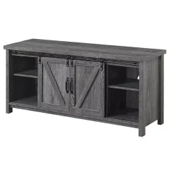 Kirklands Home wash Russ Barn Door Media Cabinet Gray Clearance