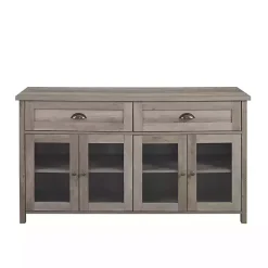 Kirklands Home wash Rustic Glass Front Sideboard Gray Clearance