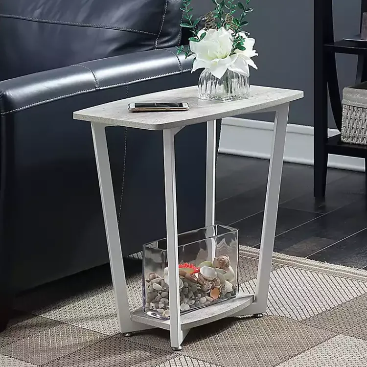 Kirklands Home Graywash Joanne Accent Table White Clearance