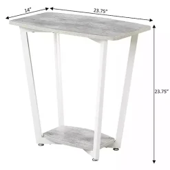 Kirklands Home Graywash Joanne Accent Table White Clearance