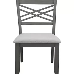Kirklands Home Graywash Wood X-Back Dining Chairs, Set of 2 White New