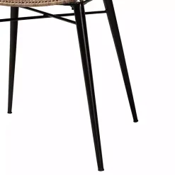 Kirklands Home Graywashed Metal Flared Dining Chairs, Set of 2 Brown