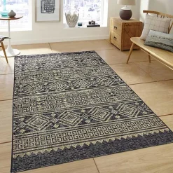 Kirklands Home Greek Key Sun Shower Outdoor Area Rug, 7x9 Hot