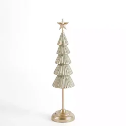 Christmas Decorations>Kirklands Home Green and Gold Tiered Christmas Tree, 19 in.