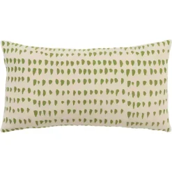 Pillows>Kirklands Home Green and Natural Animal Patterned Lumbar Pillow