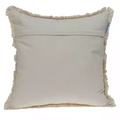 Pillows>Kirklands Home Green and Tan Medallion Fringe Pillow