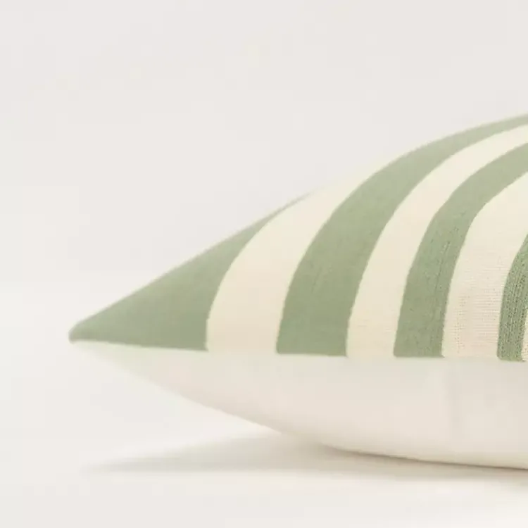 Pillows>Kirklands Home Green Asymmetrical Linear Throw Pillow
