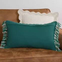 Pillows>Kirklands Home Green Basket Weave Lumbar Pillow