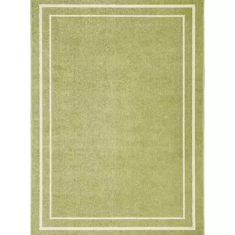 Kirklands Home Green Bordered Indoor/Outdoor Area Rug, 6x9 Best