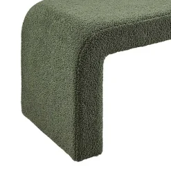 Kirklands Home Boucle Waterfall Bench Green