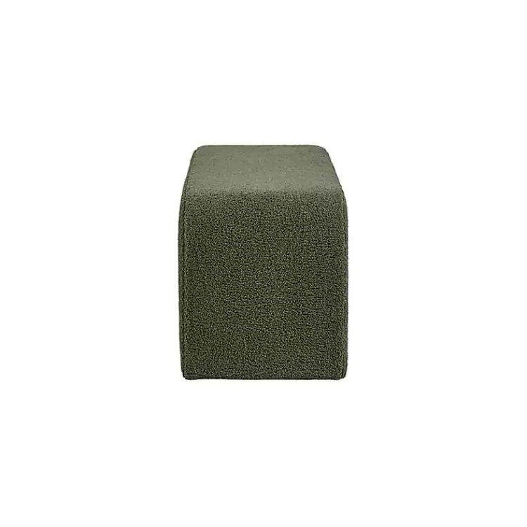 Kirklands Home Boucle Waterfall Bench Green