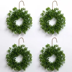 Wreaths>Kirklands Home Boxwood Mini Wreaths, Set of 4 Green