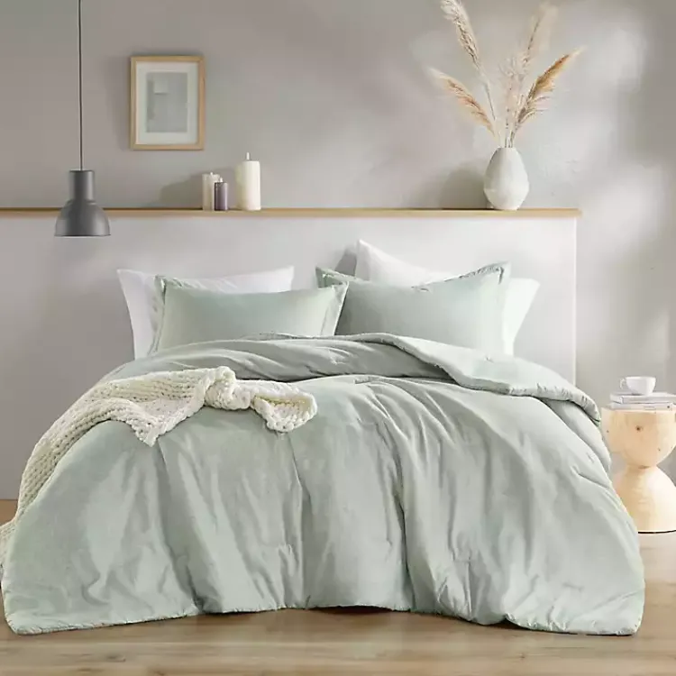Kirklands Home Chambray 3-pc. Full/Queen Comforter Set Green Clearance