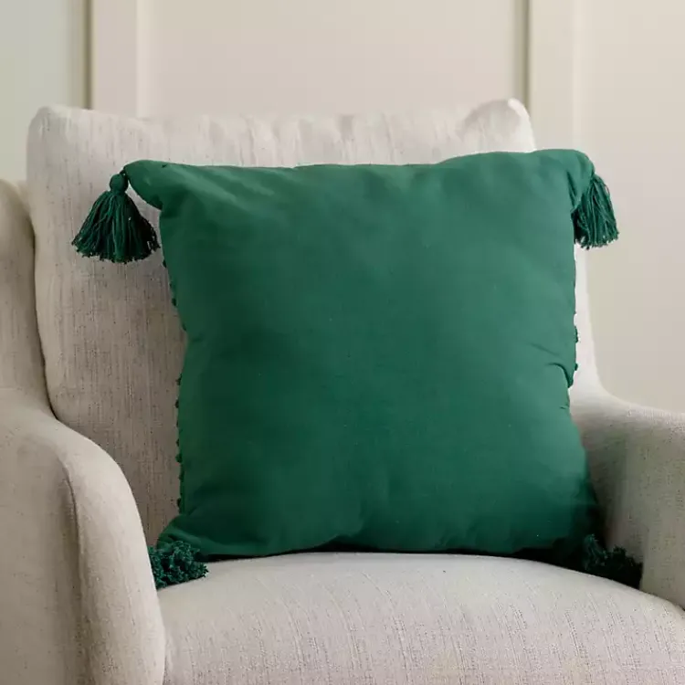 Pillows>Kirklands Home Chenille Swiss Dot Pillow, 22 in. Green
