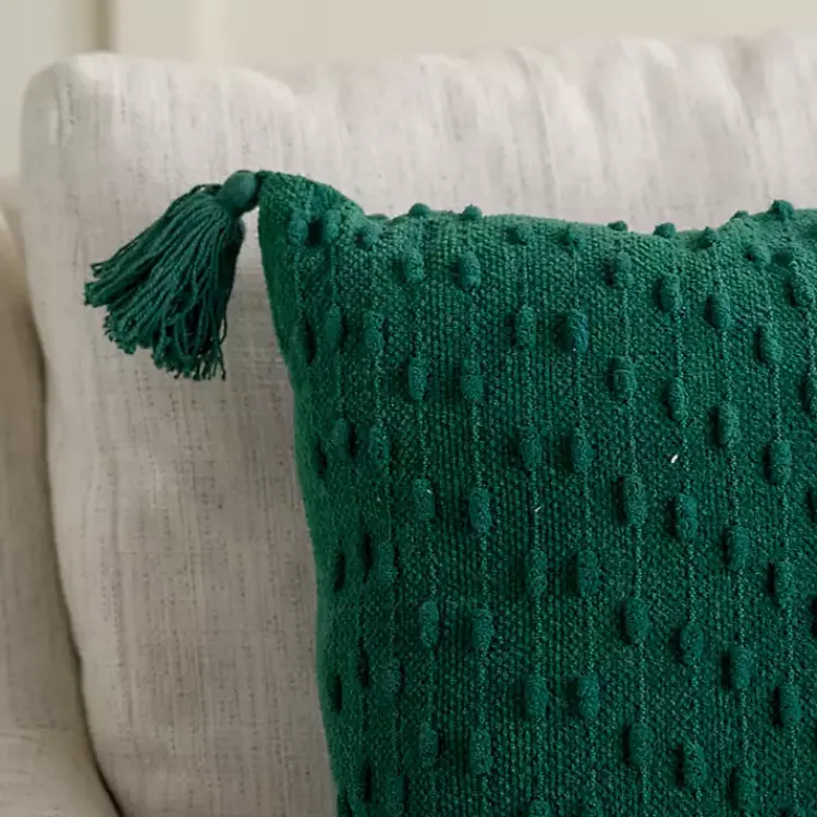 Pillows>Kirklands Home Chenille Swiss Dot Pillow, 22 in. Green