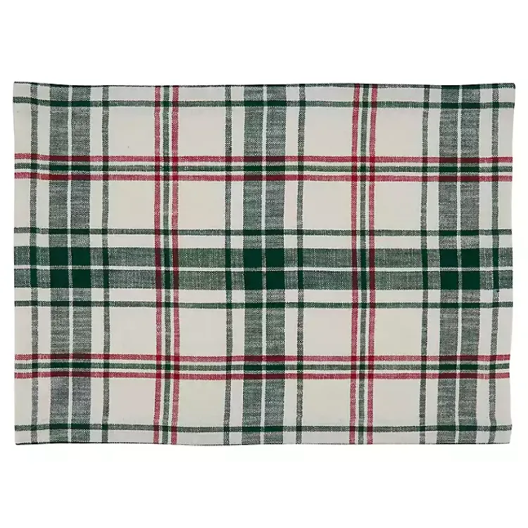 Christmas Dining & Entertaining>Kirklands Home Green Classic Plaid Placemats, Set of 4