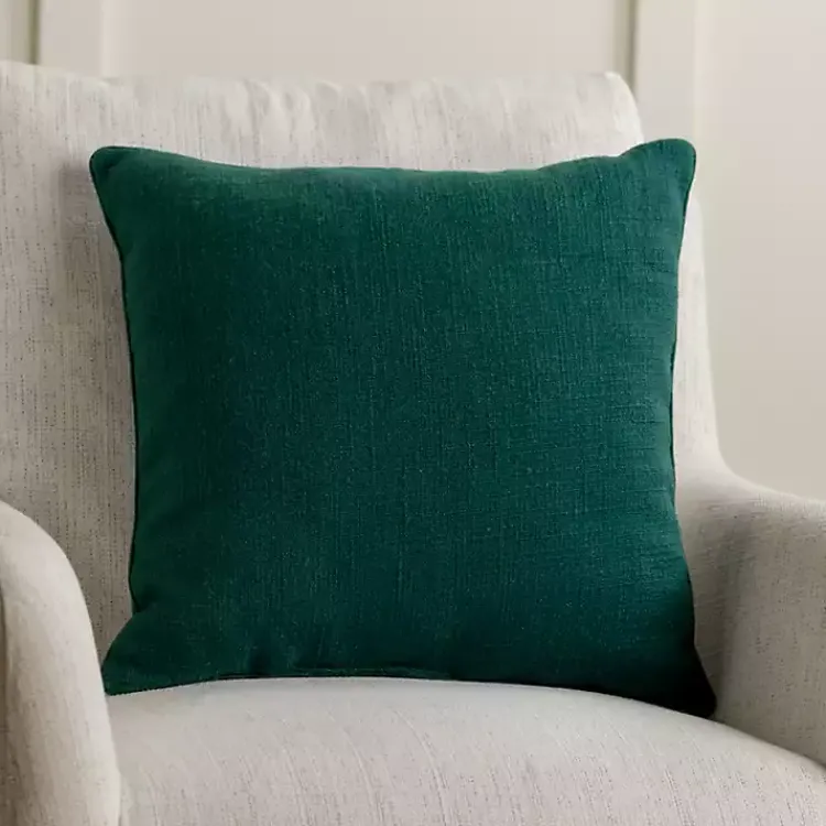 Pillows>Kirklands Home Cross Stitch Trees Christmas Pillow Green