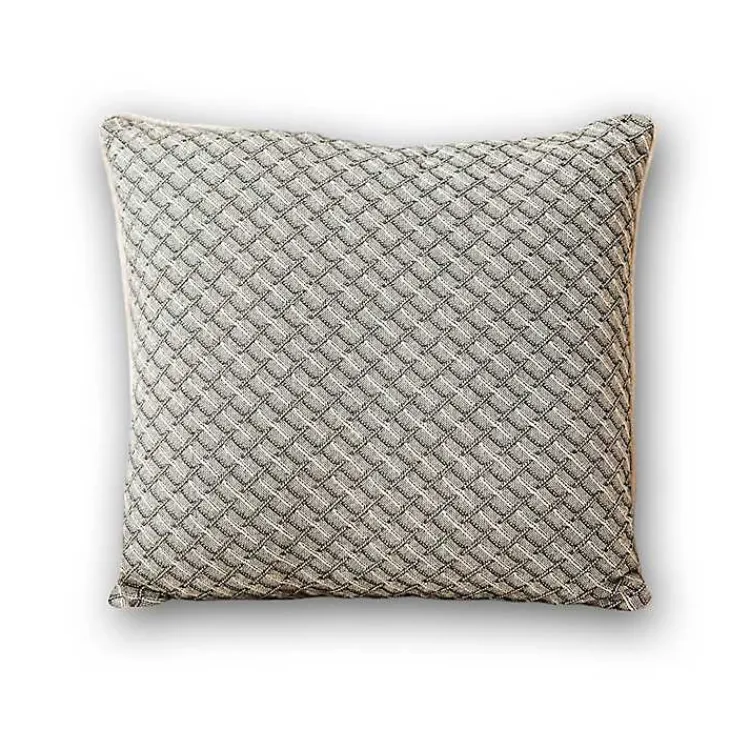 Pillows>Kirklands Home Cross-Stitch Woven Pillow Green