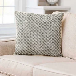 Pillows>Kirklands Home Cross-Stitch Woven Pillow Green