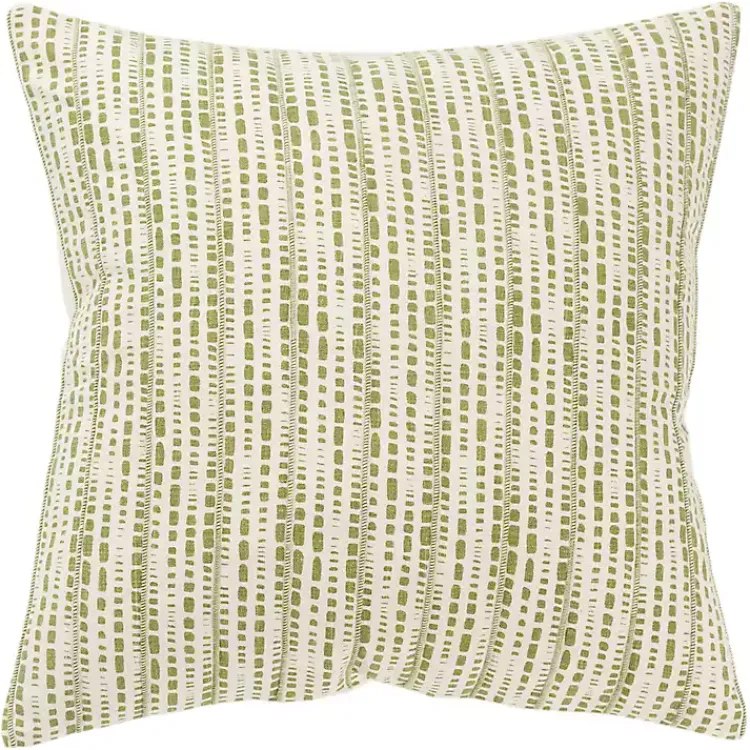 Pillows>Kirklands Home Green Dash Print Throw Pillow
