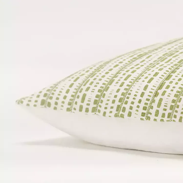 Pillows>Kirklands Home Green Dash Print Throw Pillow