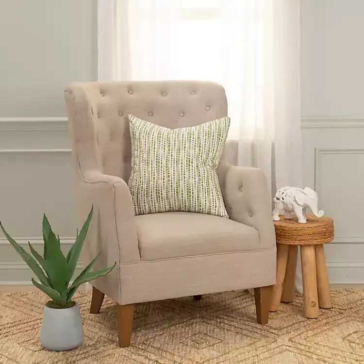 Pillows>Kirklands Home Green Dash Print Throw Pillow