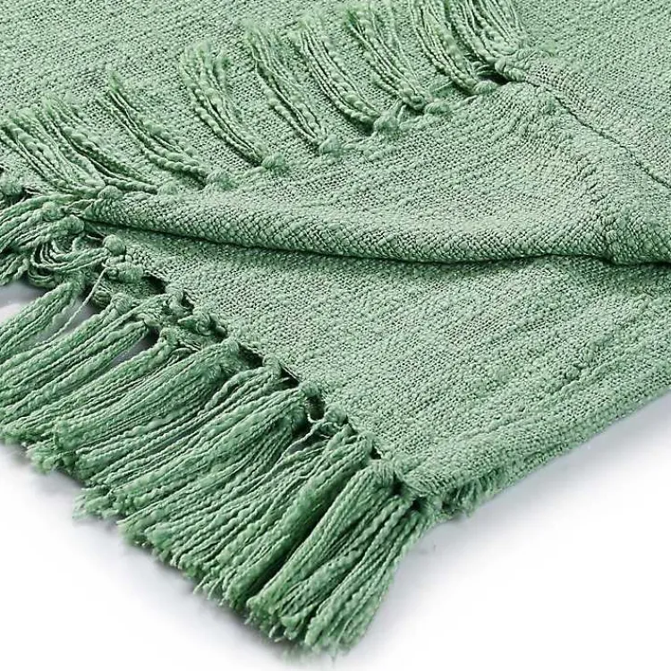 Blankets & Throws>Kirklands Home Diamond Tufted Cotton Throw Green