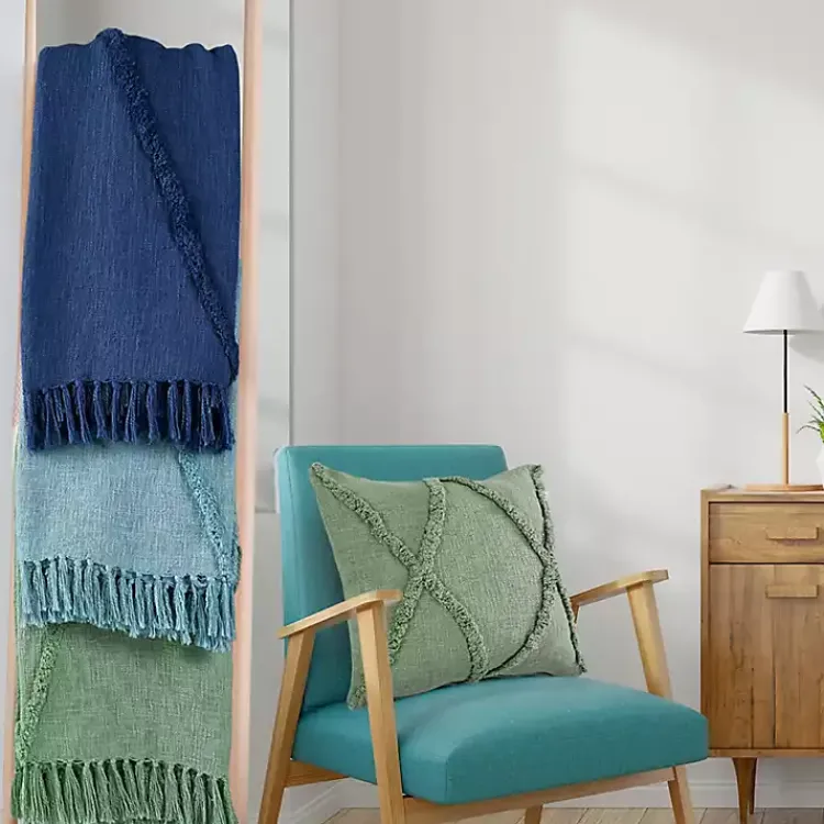 Blankets & Throws>Kirklands Home Diamond Tufted Cotton Throw Green