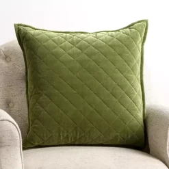 Pillows>Kirklands Home Diamond Velvet Pillow Green