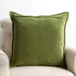 Pillows>Kirklands Home Diamond Velvet Pillow Green