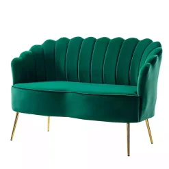 Kirklands Home Donata Velvet Tufted Loveseat Green Best