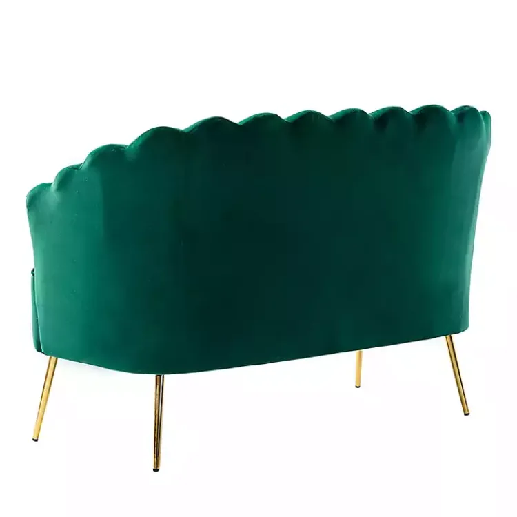 Kirklands Home Donata Velvet Tufted Loveseat Green Best