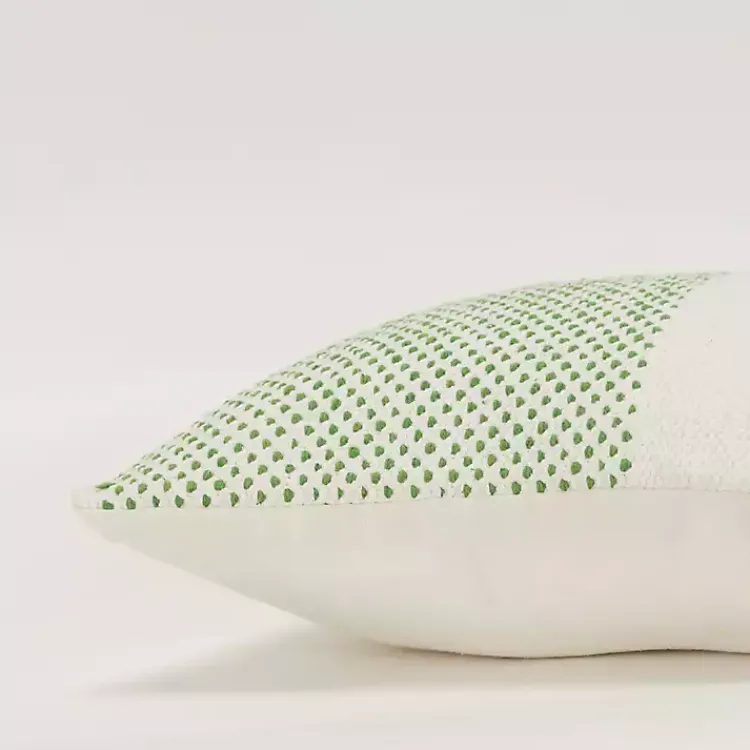 Pillows>Kirklands Home Green Dotted Colorblock Throw Pillow