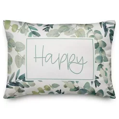 Kirklands Home Eucalyptus Happy Outdoor Pillow Green Online