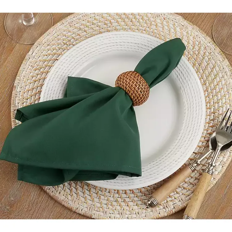 Kirklands Home Everyday Polyester Cloth Napkins, Set of 12 Green Sale