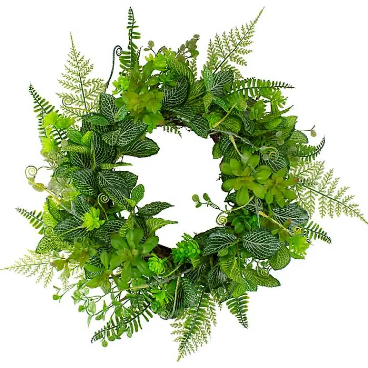 Wreaths>Kirklands Home Fern Foliage Wreath Green