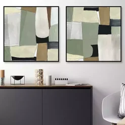 Kirklands Home Green Forms Framed Canvas Art Prints, Set of 2 Sale