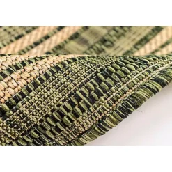 Kirklands Home Green Framed Border Outdoor Area Rug, 7x9 Clearance