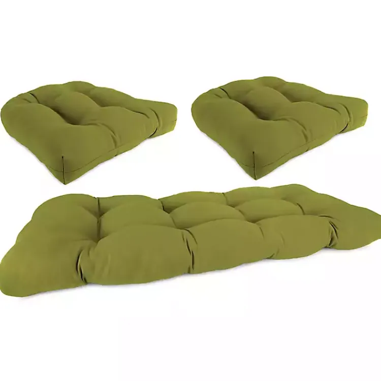 Kirklands Home French Edge 3-pc. Outdoor Wicker Cushion Set Green Outlet