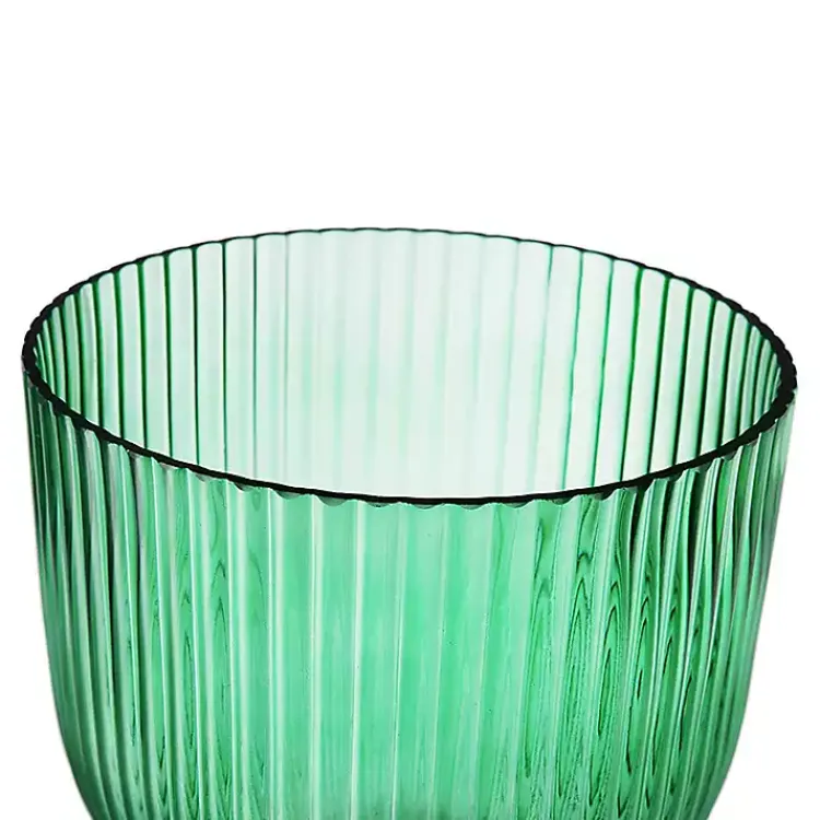 Vases>Kirklands Home Glass Vase with Gold Pedestal Base, 16 in. Green