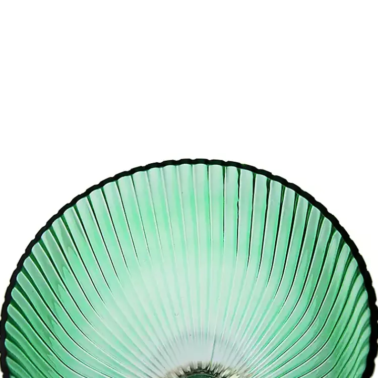 Vases>Kirklands Home Glass Vase with Gold Pedestal Base, 16 in. Green