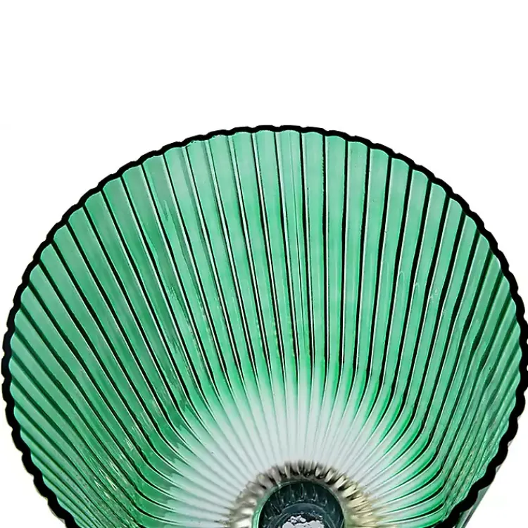 Vases>Kirklands Home Glass Vase with Gold Pedestal Base, 20 in. Green